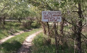 Табличка против мусора