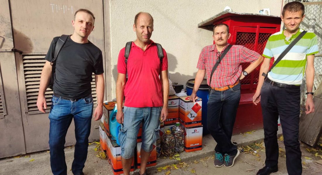 Упаковка отработанных батареек в ПМР